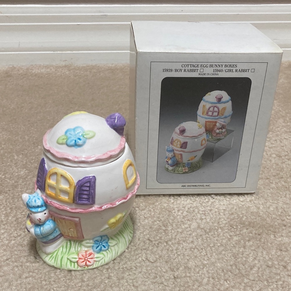 Charming Cottage Bunny Box with Pastel Accents